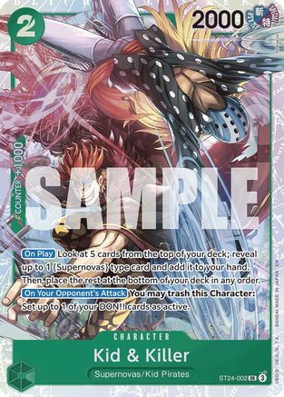 Kid & Killer (ST24-002) - [Starter Deck 24: GREEN Jewelry Bonney] Foil - Trinity Hobby