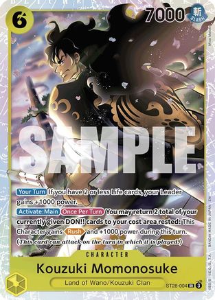Kouzuki Momonosuke (ST28-004) - [Starter Deck 28: GREEN/YELLOW Yamato] Foil