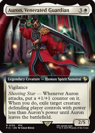 Auron, Venerated Guardian (Extended Art)  [Foil]  (FIC-130) - [Commander: FINAL FANTASY] - Trinity Hobby