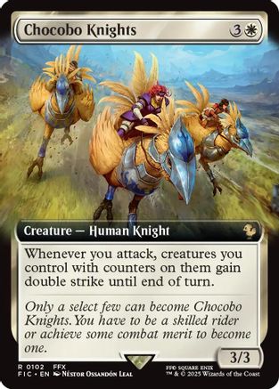 Chocobo Knights (Extended Art)  [Foil]  (FIC-102) - [Commander: FINAL FANTASY] - Trinity Hobby