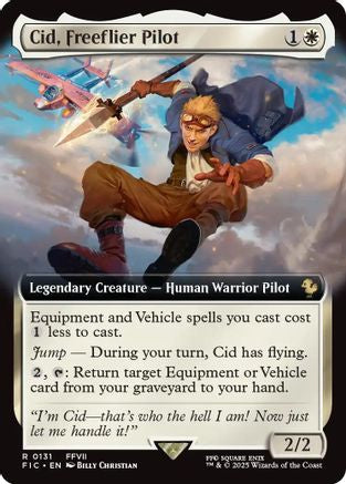 Cid, Freeflier Pilot (Extended Art)  [Foil]  (FIC-131) - [Commander: FINAL FANTASY] - Trinity Hobby