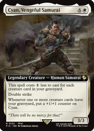 Cyan, Vengeful Samurai (Extended Art)  [Foil]  (FIC-132) - [Commander: FINAL FANTASY] - Trinity Hobby