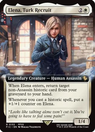 Elena, Turk Recruit (Extended Art)  [Foil]  (FIC-133) - [Commander: FINAL FANTASY]