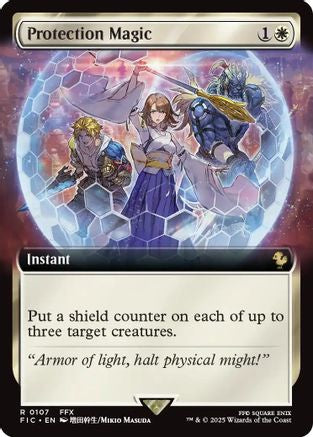 Protection Magic (Extended Art)  [Foil]  (FIC-107) - [Commander: FINAL FANTASY] - Trinity Hobby