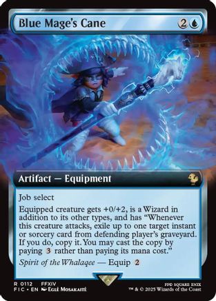 Blue Mage's Cane (Extended Art)  [Foil]  (FIC-112) - [Commander: FINAL FANTASY] - Trinity Hobby