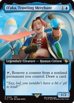 O'aka, Traveling Merchant (Extended Art)  [Foil]  (FIC-144) - [Commander: FINAL FANTASY] - Trinity Hobby