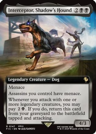 Interceptor, Shadow's Hound (Extended Art)  [Foil]  (FIC-147) - [Commander: FINAL FANTASY] - Trinity Hobby