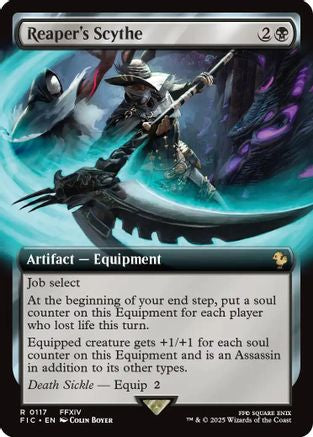 Reaper's Scythe (Extended Art)  [Foil]  (FIC-117) - [Commander: FINAL FANTASY] - Trinity Hobby