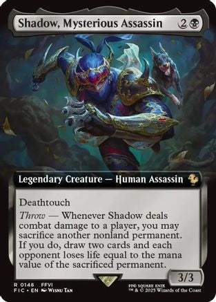 Shadow, Mysterious Assassin (Extended Art)  [Foil]  (FIC-148) - [Commander: FINAL FANTASY] - Trinity Hobby