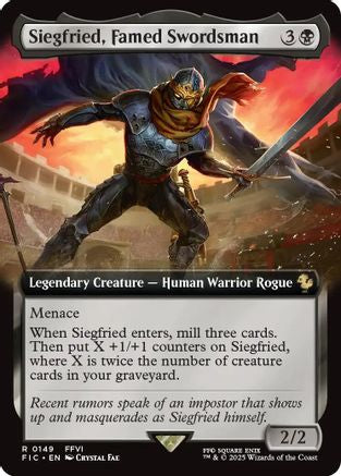 Siegfried, Famed Swordsman (Extended Art)  [Foil]  (FIC-149) - [Commander: FINAL FANTASY] - Trinity Hobby