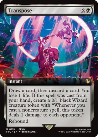 Transpose (Extended Art)  [Foil]  (FIC-119) - [Commander: FINAL FANTASY] - Trinity Hobby