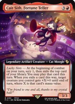 Cait Sith, Fortune Teller (Extended Art)  (FIC-151) - [Commander: FINAL FANTASY] - Trinity Hobby