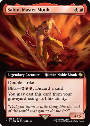 Sabin, Master Monk (Extended Art)  (FIC-154) - [Commander: FINAL FANTASY] - Trinity Hobby