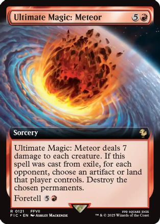 Ultimate Magic: Meteor (Extended Art)  [Foil]  (FIC-121) - [Commander: FINAL FANTASY] - Trinity Hobby