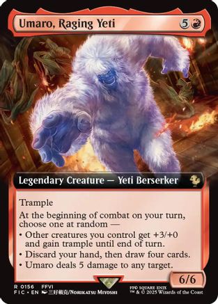 Umaro, Raging Yeti (Extended Art)  [Foil]  (FIC-156) - [Commander: FINAL FANTASY] - Trinity Hobby