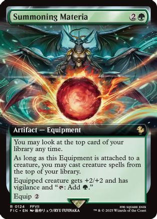 Summoning Materia (Extended Art)  [Foil]  (FIC-124) - [Commander: FINAL FANTASY] - Trinity Hobby