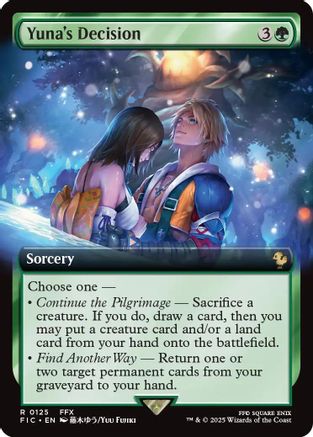 Yuna's Decision (Extended Art)  [Foil]  (FIC-125) - [Commander: FINAL FANTASY] - Trinity Hobby