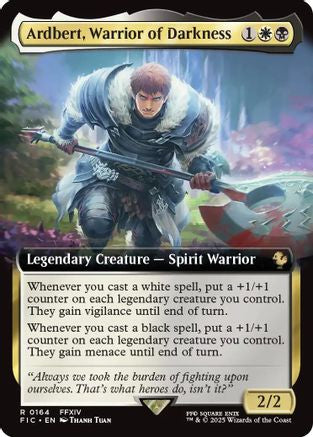 Ardbert, Warrior of Darkness (Extended Art)  [Foil]  (FIC-164) - [Commander: FINAL FANTASY] - Trinity Hobby