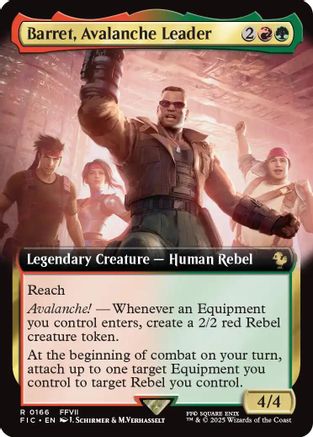 Barret, Avalanche Leader (Extended Art)  (FIC-166) - [Commander: FINAL FANTASY] - Trinity Hobby