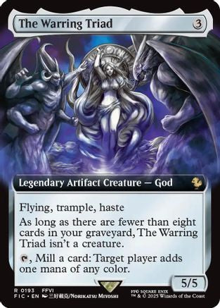 The Warring Triad (Extended Art)  [Foil]  (FIC-193) - [Commander: FINAL FANTASY] - Trinity Hobby