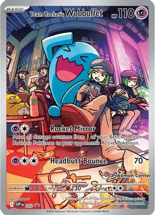 Team Rocket's Wobbuffet (Pokemon Center Exclusive) - ( 203) [SV Scarlet & Violet Promo Cards] Holofoil - Trinity Hobby