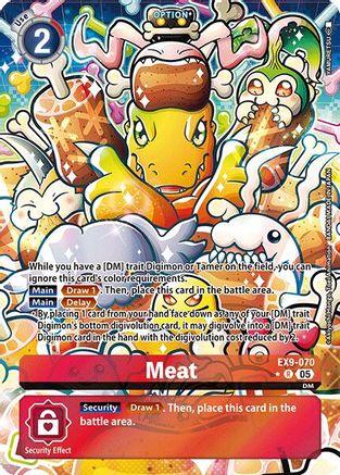 Meat (Alternate Art) (EX9-070) - [Versus Monsters] Foil - Trinity Hobby