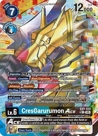 CresGarurumon ACE (Alternate Art) (EX9-020) - [Versus Monsters] Foil - Trinity Hobby