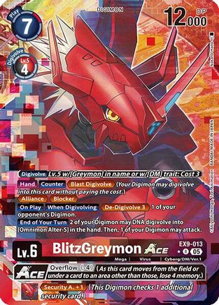 BlitzGreymon ACE (Alternate Art) (EX9-013) - [Versus Monsters] Foil - Trinity Hobby