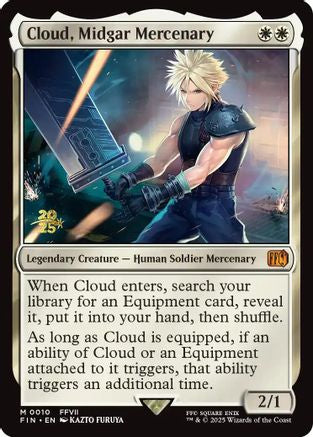 Cloud, Midgar Mercenary  [Foil]  (PRE-010) - [Prerelease Cards] - Trinity Hobby