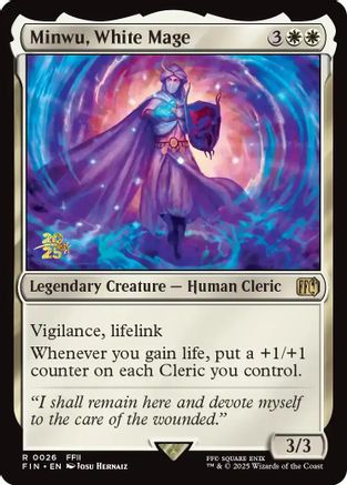 Minwu, White Mage  [Foil]  (PRE-026) - [Prerelease Cards] - Trinity Hobby