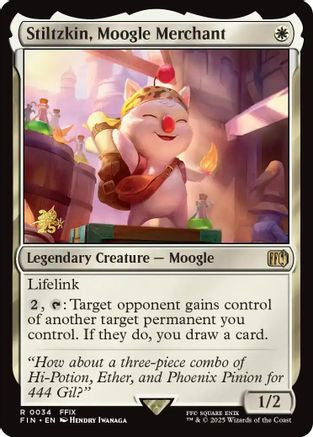 Stiltzkin, Moogle Merchant  [Foil]  (PRE-034) - [Prerelease Cards] - Trinity Hobby