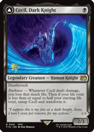 Cecil, Dark Knight  [Foil]  (PRE-091) - [Prerelease Cards] - Trinity Hobby
