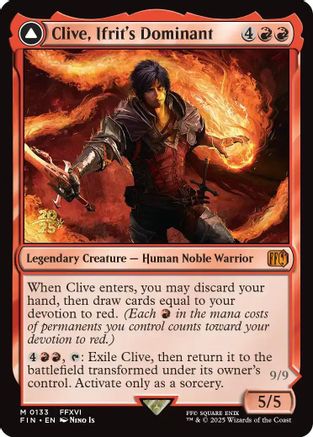 Clive, Ifrit's Dominant  [Foil]  (PRE-133) - [Prerelease Cards] - Trinity Hobby