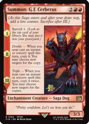 Summon: G.F. Cerberus  [Foil]  (PRE-162) - [Prerelease Cards] - Trinity Hobby