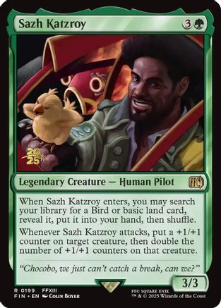 Sazh Katzroy  [Foil]  (PRE-199) - [Prerelease Cards] - Trinity Hobby