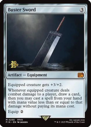Buster Sword  [Foil]  (PRE-255) - [Prerelease Cards] - Trinity Hobby