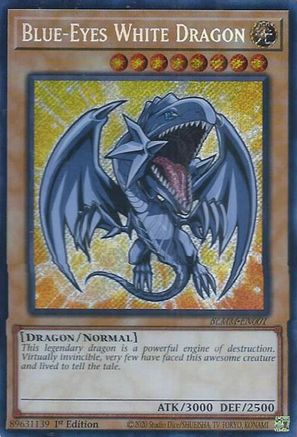Blue-Eyes White Dragon [BLMM-EN001] - Battles of Legend: Monster Mayhem 1st Edition - Secret Rare - Trinity Hobby