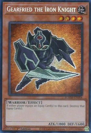 Gearfried the Iron Knight [BLMM-EN004] - Battles of Legend: Monster Mayhem 1st Edition - Secret Rare - Trinity Hobby