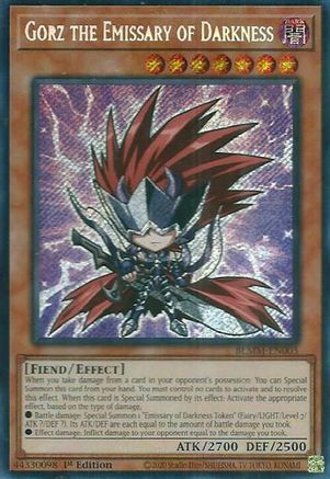 Gorz the Emissary of Darkness [BLMM-EN005] - Battles of Legend: Monster Mayhem 1st Edition - Secret Rare - Trinity Hobby