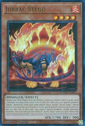 Jurrac Stego [BLMM-EN017] - Battles of Legend: Monster Mayhem 1st Edition - Ultra Rare - Trinity Hobby