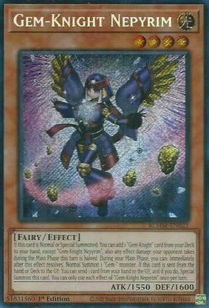 Gem-Knight Nepyrim [BLMM-EN021] - Battles of Legend: Monster Mayhem 1st Edition - Secret Rare - Trinity Hobby