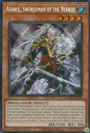 Avance, Swordsman of the Nekroz [BLMM-EN024] - Battles of Legend: Monster Mayhem 1st Edition - Secret Rare - Trinity Hobby