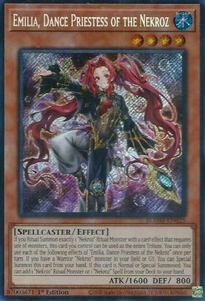 Emilia, Dance Priestess of the Nekroz [BLMM-EN025] - Battles of Legend: Monster Mayhem 1st Edition - Secret Rare - Trinity Hobby