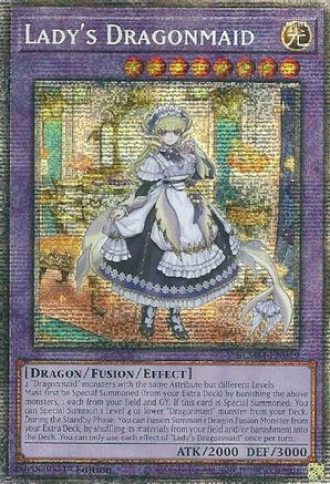 Lady's Dragonmaid (Starlight Rare) [BLMM-EN049] - Battles of Legend: Monster Mayhem 1st Edition - Starlight Rare - Trinity Hobby