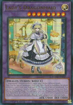 Lady's Dragonmaid [BLMM-EN049] - Battles of Legend: Monster Mayhem 1st Edition - Ultra Rare - Trinity Hobby
