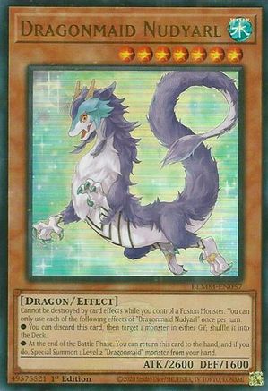 Dragonmaid Nudyarl [BLMM-EN057] - Battles of Legend: Monster Mayhem 1st Edition - Ultra Rare - Trinity Hobby