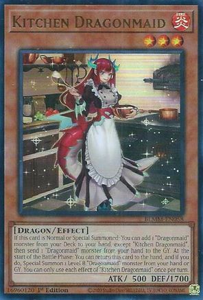 Kitchen Dragonmaid [BLMM-EN058] - Battles of Legend: Monster Mayhem 1st Edition - Ultra Rare - Trinity Hobby