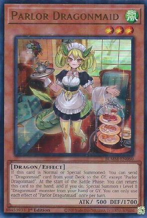 Parlor Dragonmaid [BLMM-EN060] - Battles of Legend: Monster Mayhem 1st Edition - Ultra Rare - Trinity Hobby