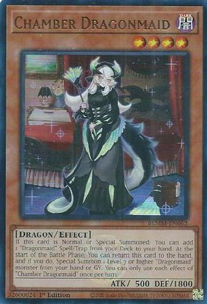 Chamber Dragonmaid [BLMM-EN062] - Battles of Legend: Monster Mayhem 1st Edition - Ultra Rare - Trinity Hobby