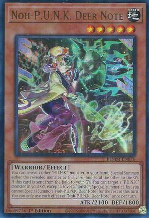 Noh-P.U.N.K. Deer Note [BLMM-EN076] - Battles of Legend: Monster Mayhem 1st Edition - Ultra Rare